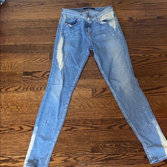 J Brand Bleach Splatter Skinny Leg Jeans Size 27 - Picture 1 of 7